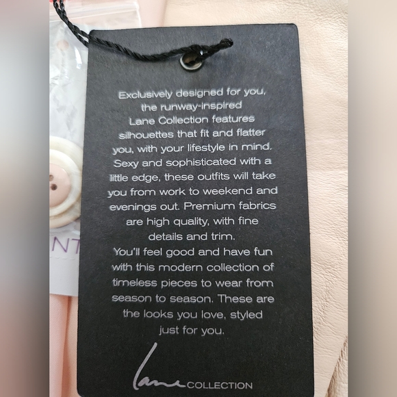 NWT - Lamb Leather Lane Collection Light Tan Blazer - Size 16 - Picture 6 of 11